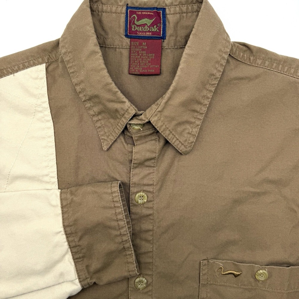 DUXBAK Shooting Shirt Mens Medium Brown Hunting Outdoors Recoil Classic Heritage